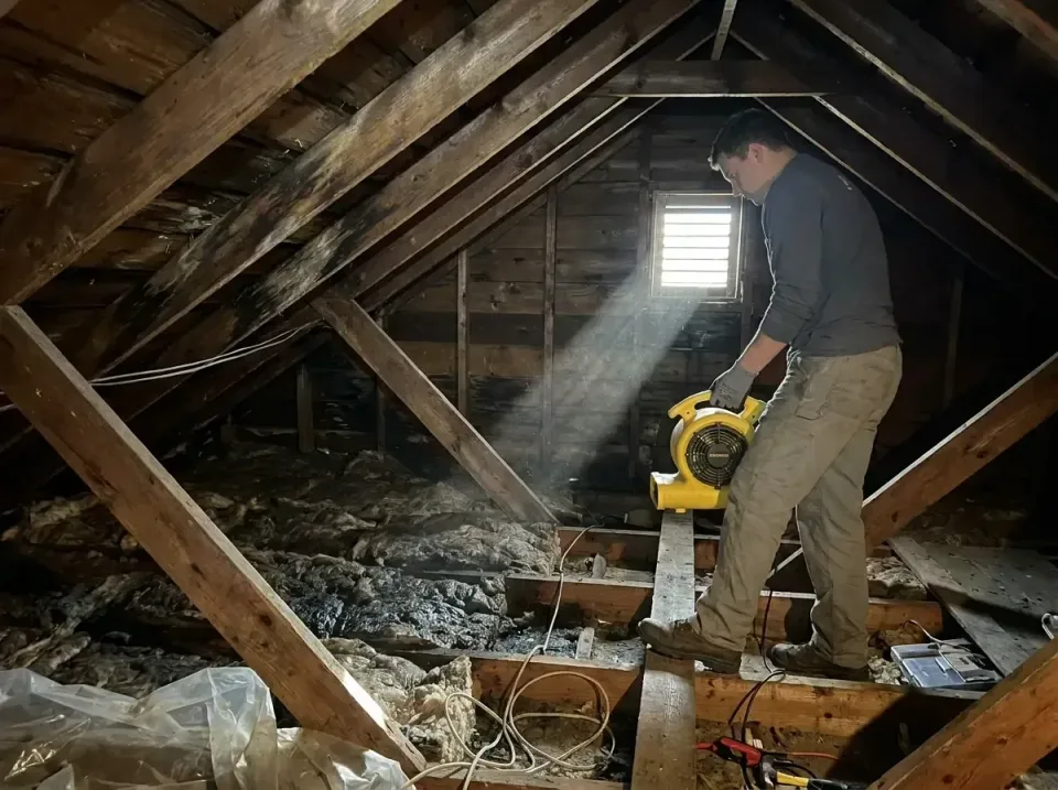 attic-water-damage-drying-proc-007 — frequently asked questions, Emergency Water Extraction & 24/7 Flood Response in North D…